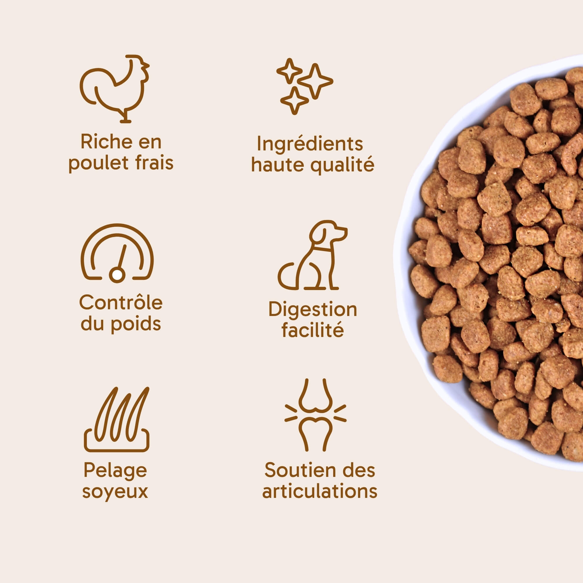 Croquettes pour chien stérilisé - poulet