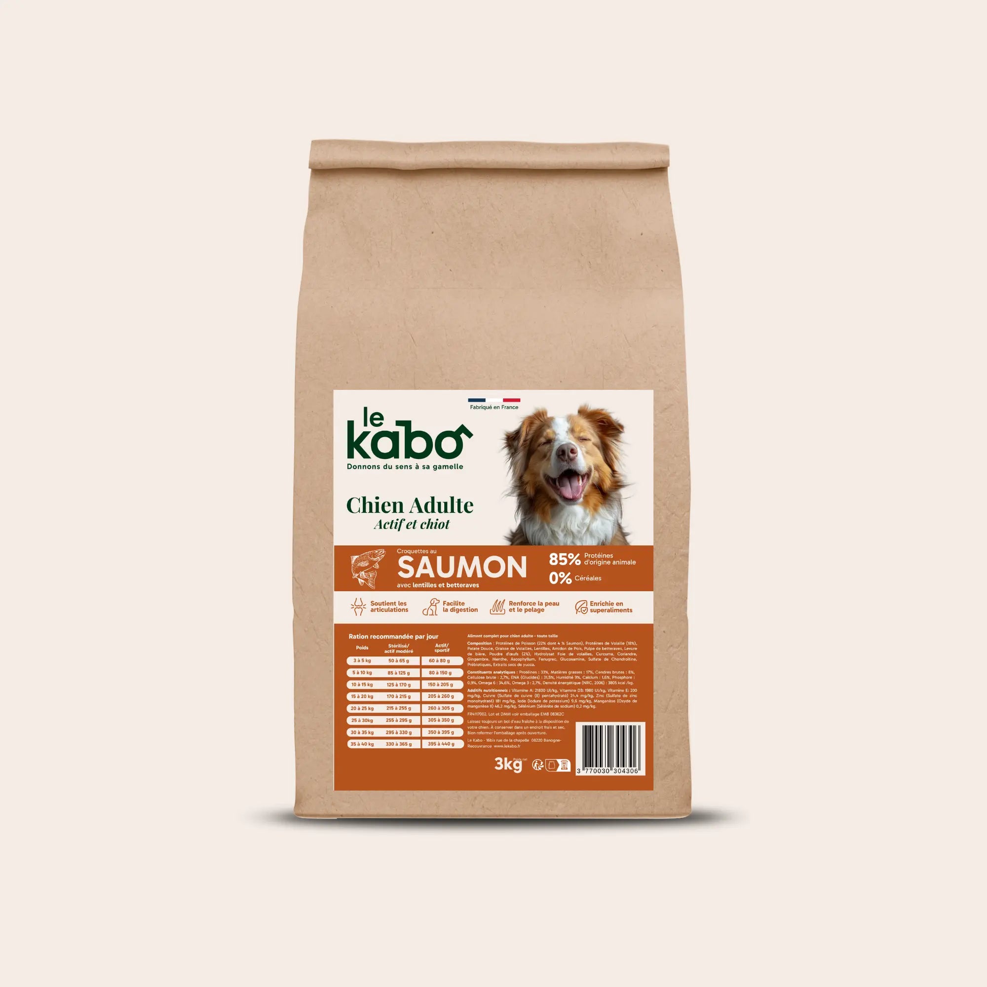 Croquettes pour chien actif - Saumon