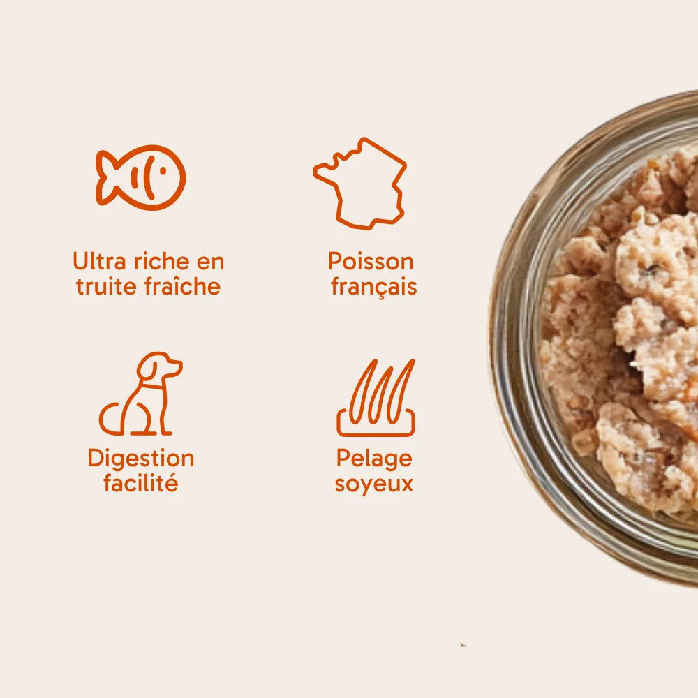Pâtée pour chien - truite fraiche
