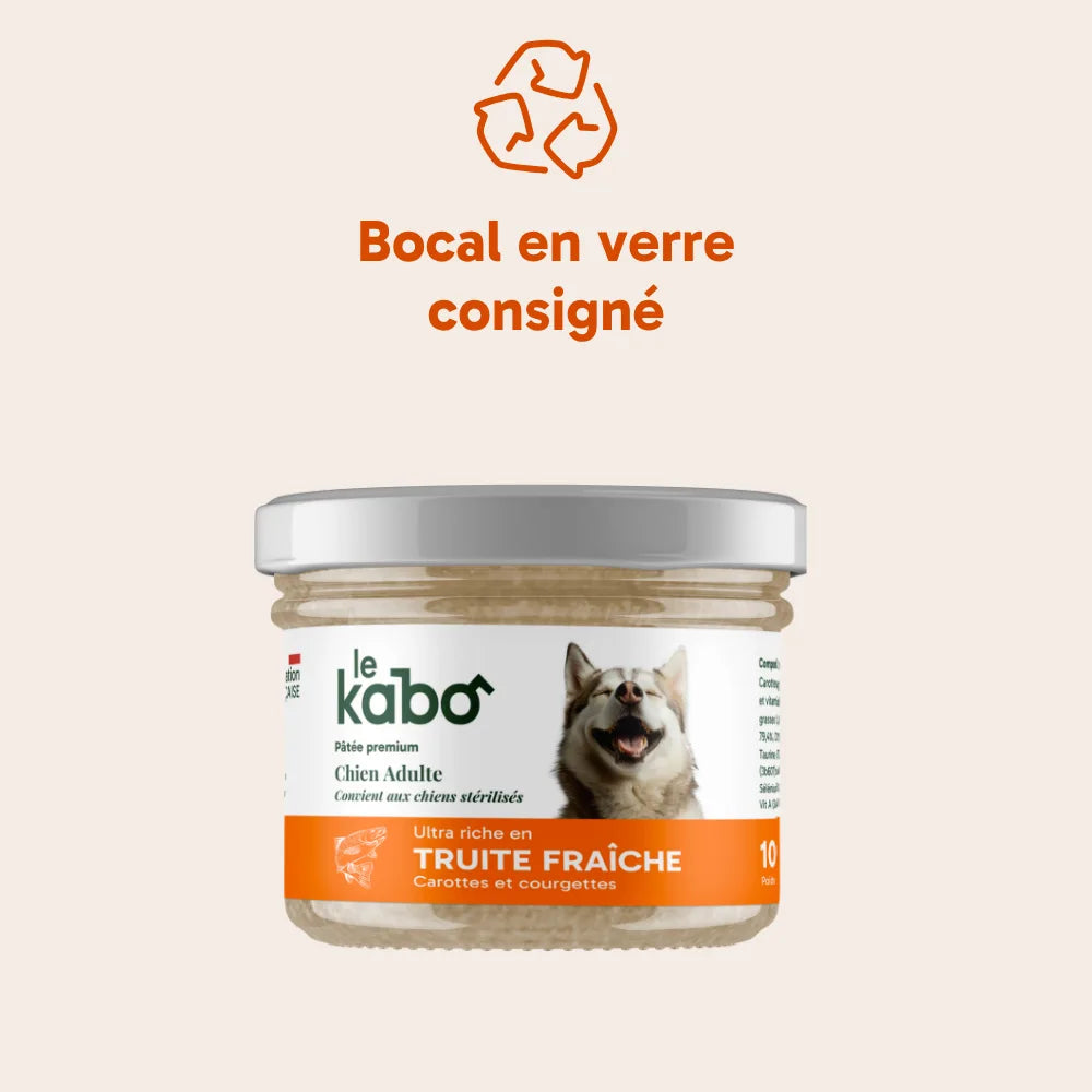 Pâtée pour chien - truite fraiche